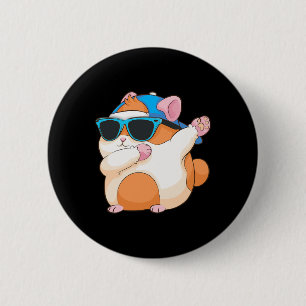 Cute Dabbing Hamster Funny Famous Dab Dance Pose P 6 Cm Round Badge