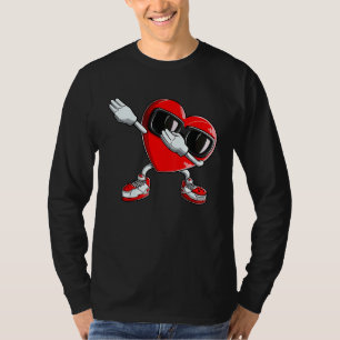 Cute Dabbing Heart Valentine's Day Love Couples T-Shirt
