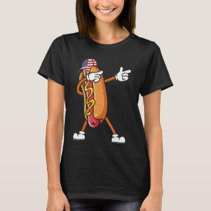 Cute Dabbing Hot Dog Design For Kids Men Women Dan T-Shirt