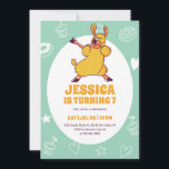 Cute Dabbing Llama Cartoon Kids Birthday Invitation<br><div class="desc">Cute design for kids,  boys or girls who love animals. Perfect for animal theme birthday party or baby shower. You can customise the wording to fit other occasions.</div>