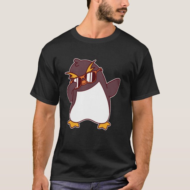 Cute Dabbing Macaroni Penguin T-Shirt (Front)