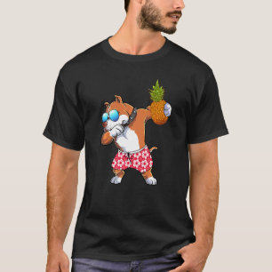 Cute Dabbing Pitbull Pineapple Tropical Fruit Summ T-Shirt