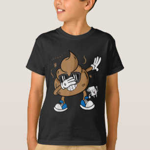 Cute Dabbing Poop Shirt - Funny Emoticon I Pooped 