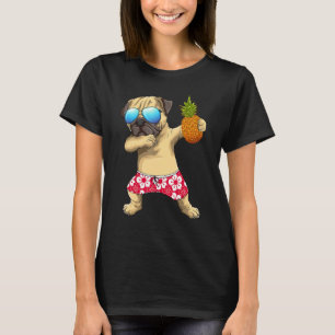 Cute Dabbing Pug Dog Pineapple Tropical Fruit Summ T-Shirt