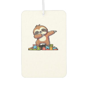 Cute Dabbing Sloth Autism Awareness Autistic Kids  Car Air Freshener