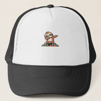 Cute Dabbing Sloth Autism Awareness Autistic Kids  Trucker Hat