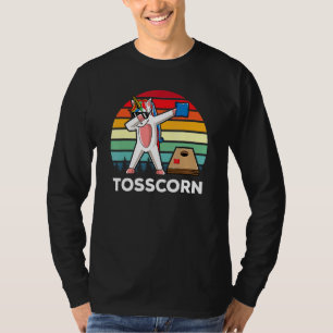Cute Dabbing Unicorn Corn Hole Player Cornhole Tos T-Shirt