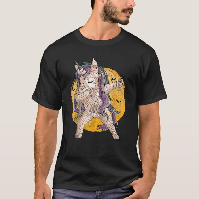 Cute Dabbing Unicorn For Kids Halloween Girls Todd T-Shirt (Front)