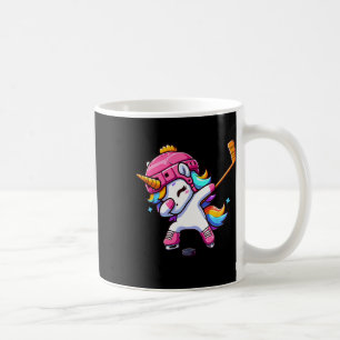 Cute Dabbing Unicorn Ice Hockey Girl Funny Ice Hoc Coffee Mug