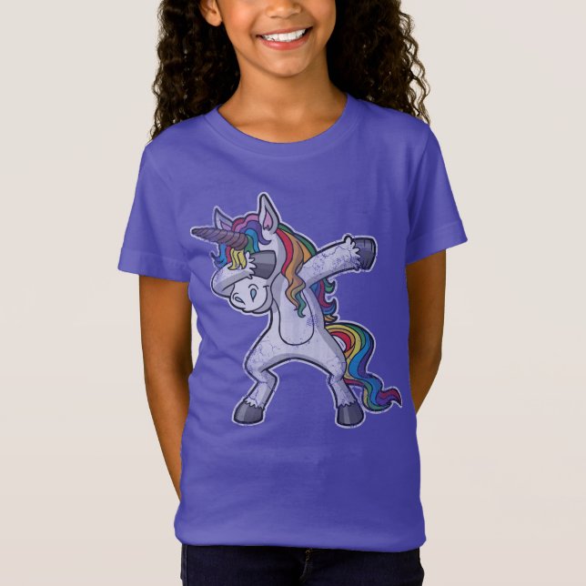 Cute Dabbing Unicorn T-Shirt (Front)