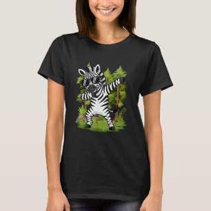 Cute Dabbing Zebra Funny Zebra Dance Animal T-Shirt