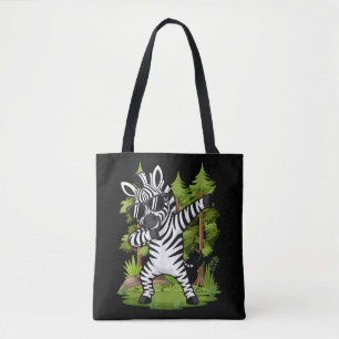 Cute Dabbing Zebra Funny Zebra Dance Animal  Tote Bag
