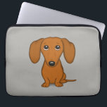 Cute Dachshund | Cartoon Wiener Dog Laptop Sleeve<br><div class="desc">Cute Cartoon Doxie</div>