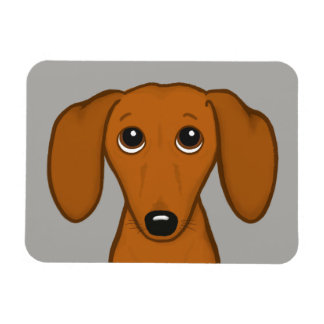 Cute Dachshund | Cartoon Wiener Dog Magnet
