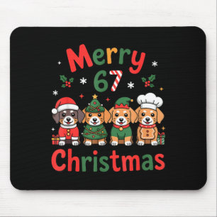 Cute Dachshund Christmas Design Funny Holiday Dog  Mouse Pad