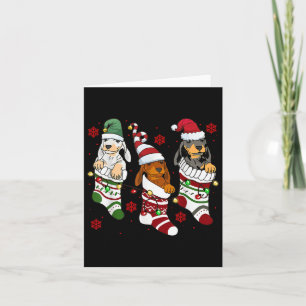 Cute Dachshund Christmas Dog Lover Mum Dad Women M Card
