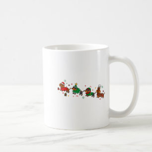 Cute Dachshund Christmas Parade Christmas  Coffee Mug