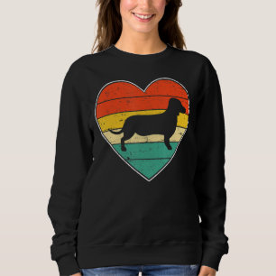 Cute Dachshund Dog Lover Valentine's Day Funny Dog Sweatshirt