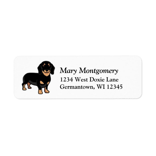 Cute Dachshund Dog Return Address (Front)