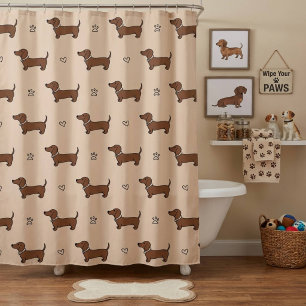 Cute Dachshund Dog Shower Curtain