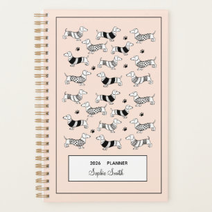 Cute Dachshund dogs, Dog lovers 2026 Planner