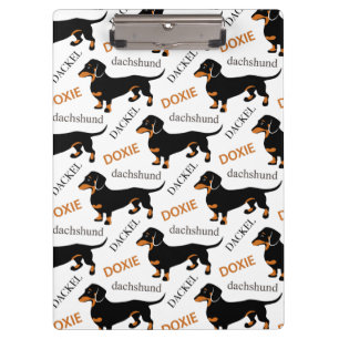 Cute Dachshund Doxie Dog Pattern Clipboard