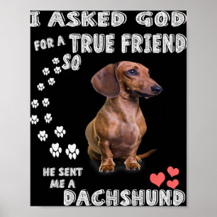 Cute Dachshund Doxie Girl Gifts Dachshund Mum Poster