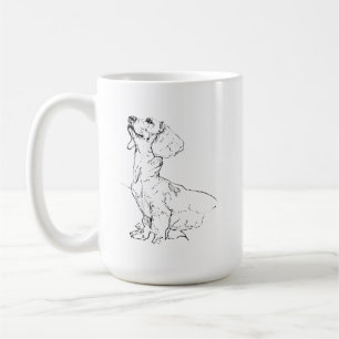 Cute Dachshund Drawing, Dog Mom Coffee Mug