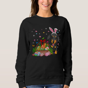 Cute Dachshund Easter Day Bunny Eggs Easter Costum Sweatshirt