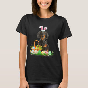 Cute dachshund easter day bunny eggs easter costum T-Shirt
