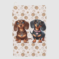 Cute dachshund friends