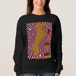 Cute Dachshund Funny Wiener Dog Doxie Life Patriot Sweatshirt