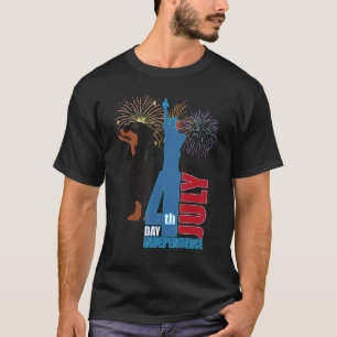 Cute Dachshund Funny Wiener Dog Independence Day T-Shirt