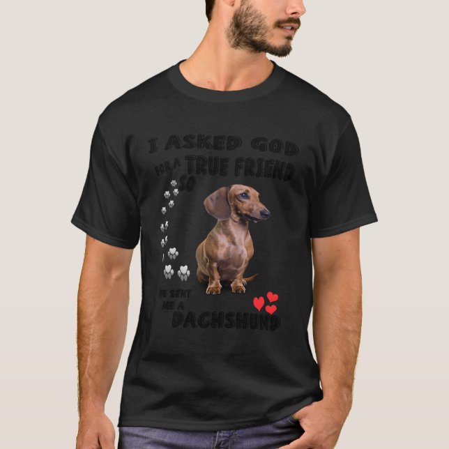 Cute Dachshund Gift Wiener Weenie Dog Lover Dachsh T-Shirt (Front)