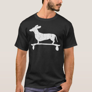 Cute Dachshund on a Skateboard Funny Wiener Dog T-Shirt