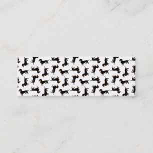 Cute Dachshund Pattern Mini Business Card