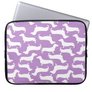 Cute Dachshund Pattern Perfect Gift for Doxie Love Laptop Sleeve
