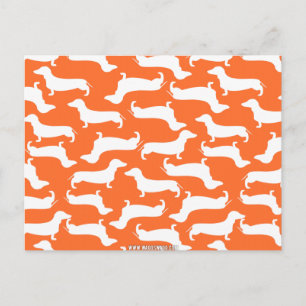 Cute Dachshund Pattern Perfect Gift for Doxie Love Postcard