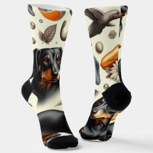 Cute Dachshund Pattern Socks