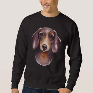 Cute Dachshund Portrait Trendy Wiener Dog Owner An Sweatshirt