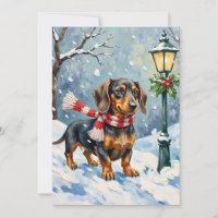 Cute Dachshund Puppy Cosy Winter Scarf Art