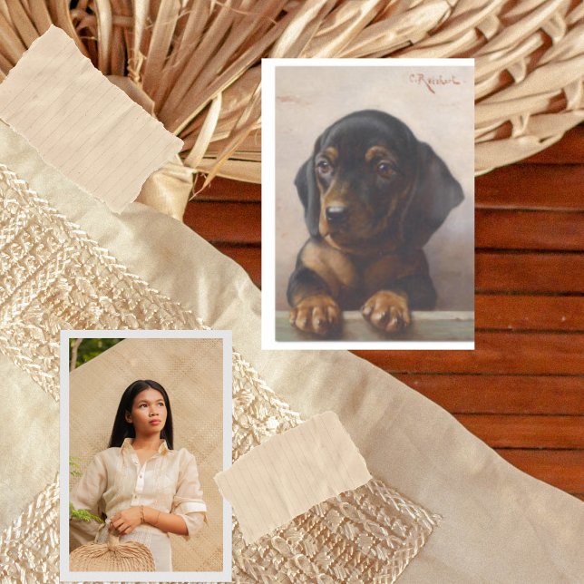 Cute Dachshund Puppy Decoupage Tissue Paper (Creator Uploaded)