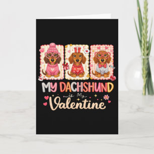 Cute Dachshund Valentine Gift For Dog Lovers And O Card