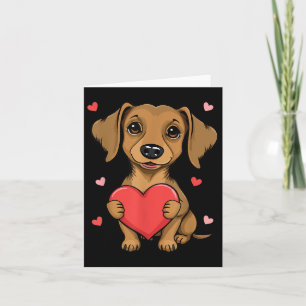 Cute Dachshund Valentines Day Heart Lover Dog Mum Card