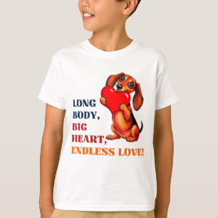 Cute Dachshund Valentines Day Heart Lover Dog T-Shirt