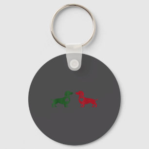 Cute Dachshund Valentines Patrick's Day Lover Dog  Key Ring