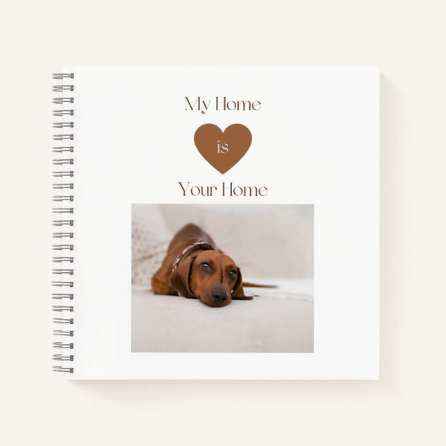 Cute Dachshund Welcome Dog Lover Home Gift  Notebook (Front)