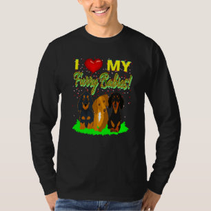 Cute Dachshund  Wiener Dog I Love My Furry Babies! T-Shirt