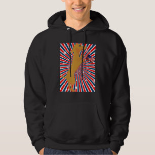 Cute Dachshund   Wiener Dog Patriotic Celebration Hoodie