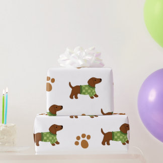 Cute Dachshund Wrapping Paper 